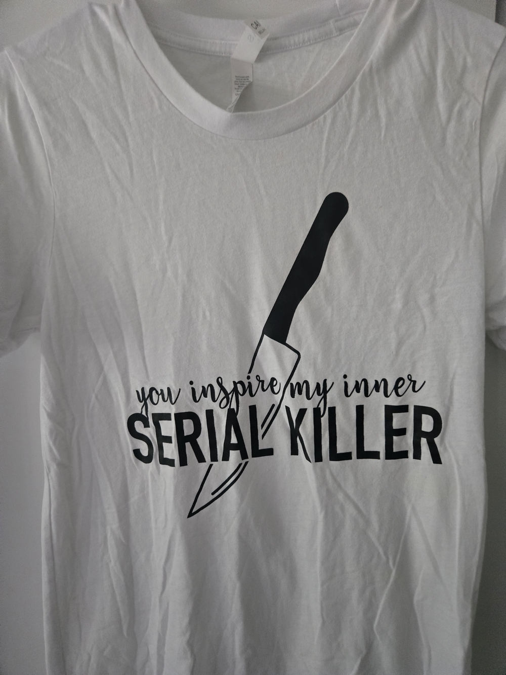 Bella Canvas White Short Sleeve Tee with Black Graphic - Picture 2 of 7